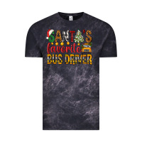 Cloud Black Santa's Favorite Bus Driver Vintage Tee - BundleAndBundleShop