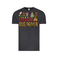 Vintage Black Santa's Favorite Bus Driver Vintage Tee - BundleAndBundleShop