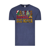 Vintage Denim Santa's Favorite Bus Driver Vintage Tee - BundleAndBundleShop