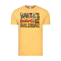 Vintage Mustard Santa's Favorite Bus Driver Vintage Tee - BundleAndBundleShop