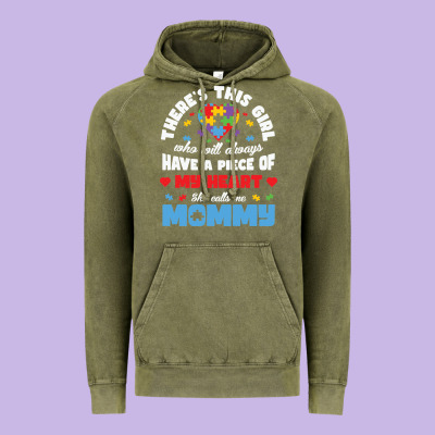 Lil Autism Mom Vintage Hoodie Designed By Cowhidedigitalart