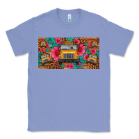 Colony Blue school bus leopard gemstone license plate Classic Tee - Artiststas