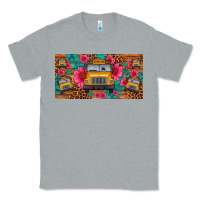 Heather Grey school bus leopard gemstone license plate Classic Tee - Artiststas