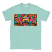 Seafoam school bus leopard gemstone license plate Classic Tee - Artiststas
