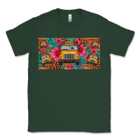 School Bus Leopard Gemstone License Plate Classic Tee | Teevron