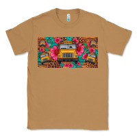 Toasted Coconut school bus leopard gemstone license plate Classic Tee - Artiststas