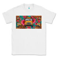 White school bus leopard gemstone license plate Classic Tee - Artiststas