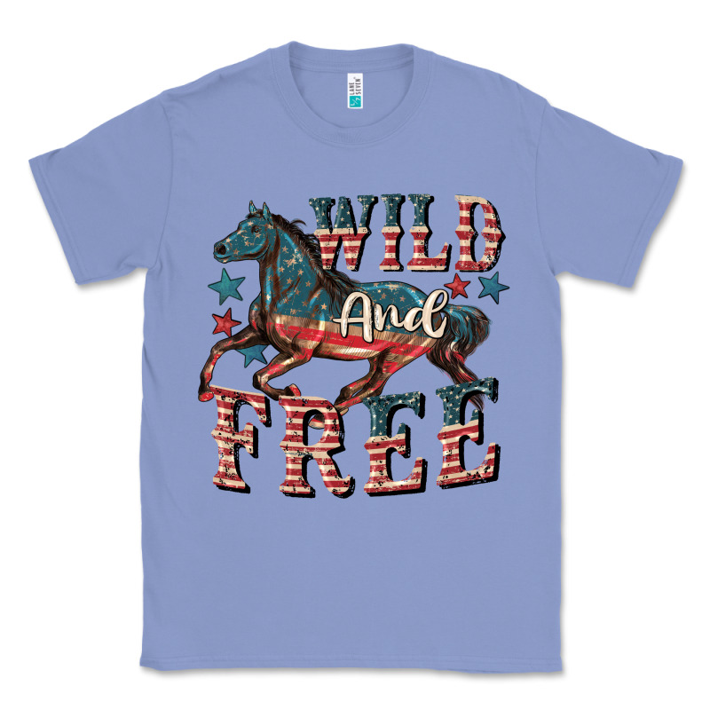 Wild And Free 4th Of July Classic Tee by CowGirlArtShop | Teevron