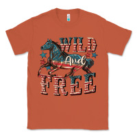 Copper Wild and free 4th of july Classic Tee - CowGirlArtShop