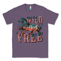 Lavender Wild and free 4th of july Classic Tee - CowGirlArtShop