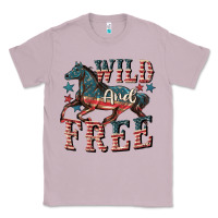 Lilac Wild and free 4th of july Classic Tee - CowGirlArtShop