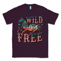 Plum Wild and free 4th of july Classic Tee - CowGirlArtShop