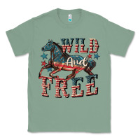 Sage Wild and free 4th of july Classic Tee - CowGirlArtShop