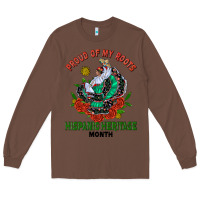 Chestnut traditional lady hispanic heritage month Long Sleeve Tee - BundleAndBundleShop