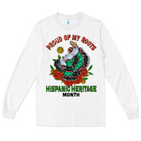 White traditional lady hispanic heritage month Long Sleeve Tee - BundleAndBundleShop
