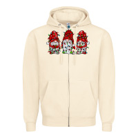 Sandshell gnome with christmas lights Zipper Hoodie - JahusDesignShop