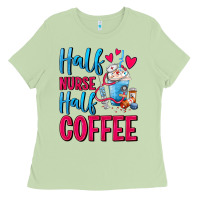 Matcha Half Nurse Half Coffee Ladies Tee - FaDigitalArtStudio