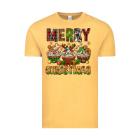 Vintage Mustard merry christmas with cupcake bbs Vintage Tee - BundleAndBundleShop