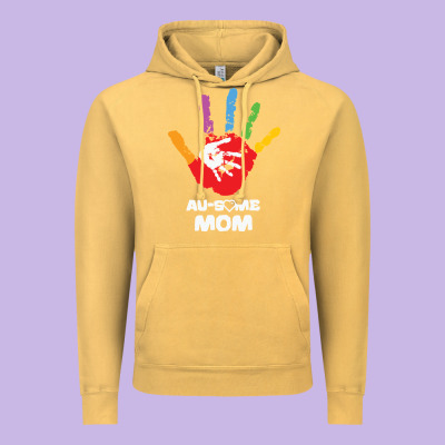 Lil Autism Mom Vintage Hoodie Designed By Cowhidedigitalart