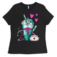 Black Nurse Frappe Ladies Tee - FaDigitalArtStudio