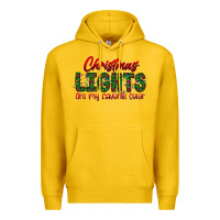 Lemon festive christmas lights text art Premium Hoodie - CowhideDigitalArt