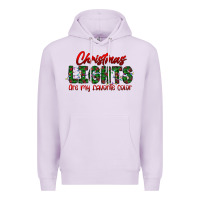 Lilac festive christmas lights text art Premium Hoodie - CowhideDigitalArt