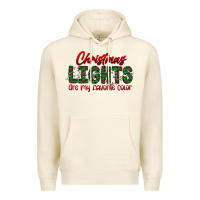 Sandshell festive christmas lights text art Premium Hoodie - CowhideDigitalArt