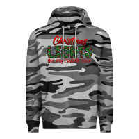 Slate Camo festive christmas lights text art Premium Hoodie - CowhideDigitalArt