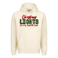 Tofu festive christmas lights text art Premium Hoodie - CowhideDigitalArt