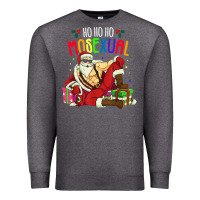 Charcoal Heather mens ho ho ho mosexual Premium Sweatshirt - DesigneFamous