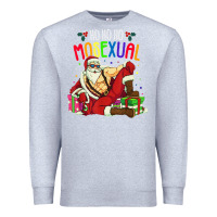 Heather Grey mens ho ho ho mosexual Premium Sweatshirt - DesigneFamous