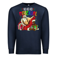 Navy mens ho ho ho mosexual Premium Sweatshirt - DesigneFamous