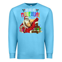 Ocean Blue mens ho ho ho mosexual Premium Sweatshirt - DesigneFamous
