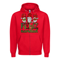 Red feliz navidad gnomies Zipper Hoodie - JahusDesignShop